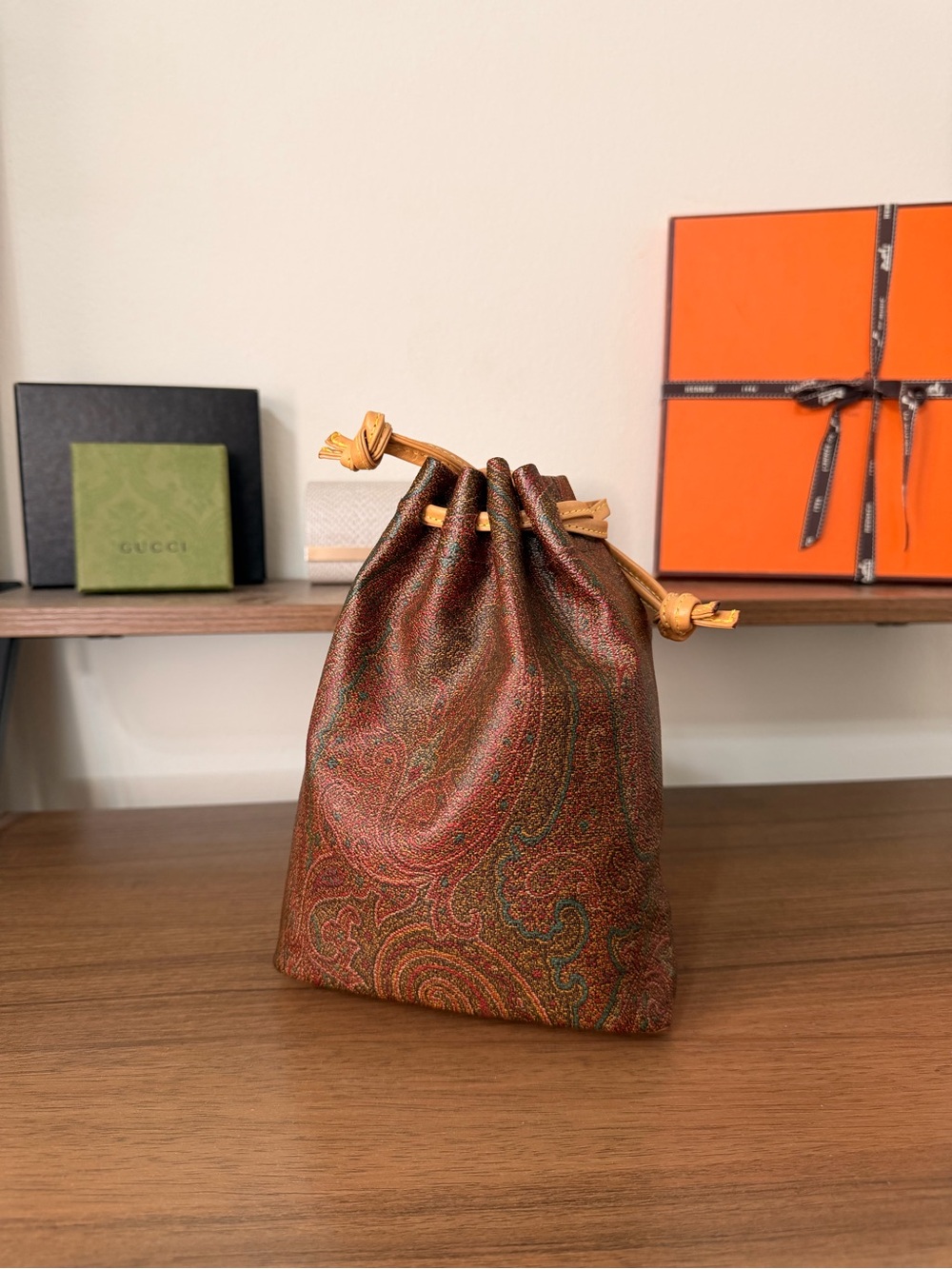 AUTHENTIC - Etro Milano Drawstring Pouch - Excellent Condition